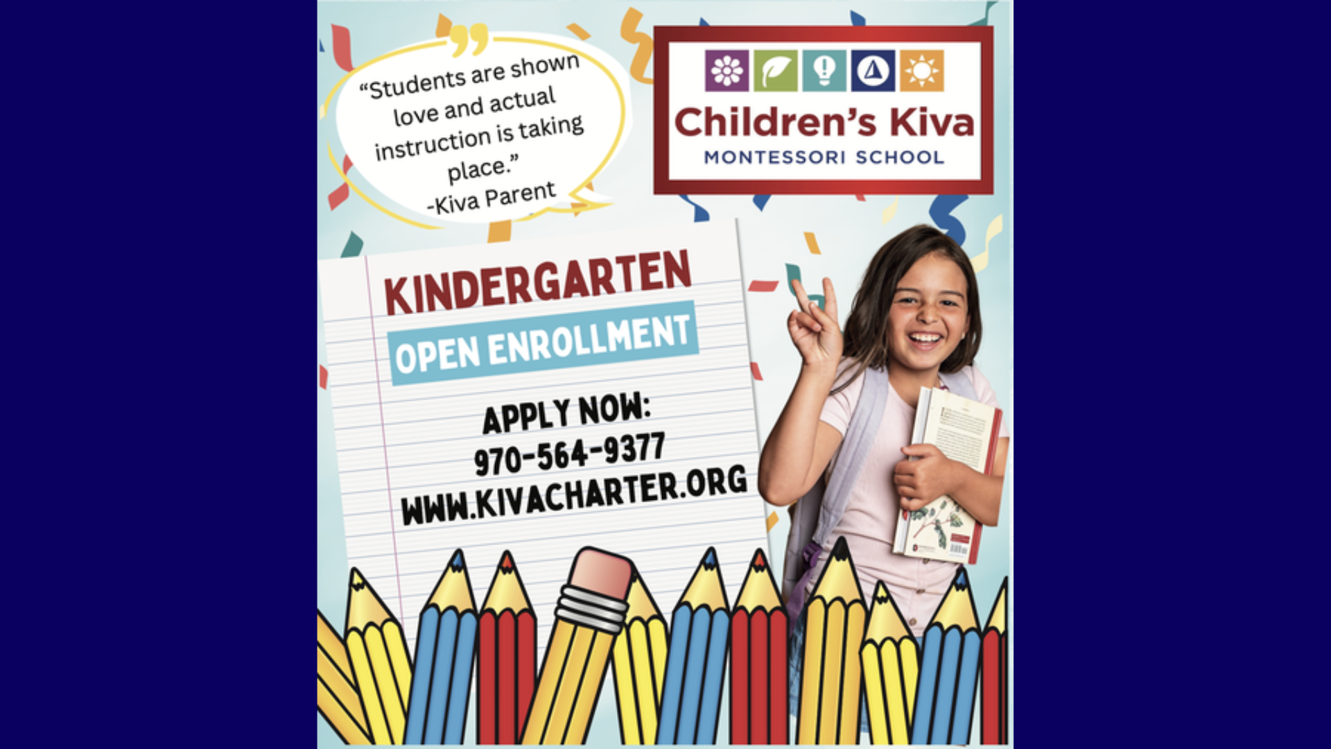kinder enrollment Kiva Kindergarten enrollment